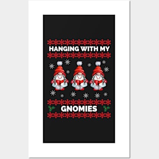 Hanging With Gnomies Gnome Christmas Tree Xmas Gift Posters and Art